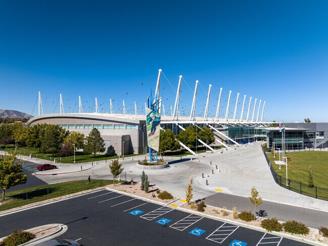 Utah Olympic Oval has a clean yet interesting design.