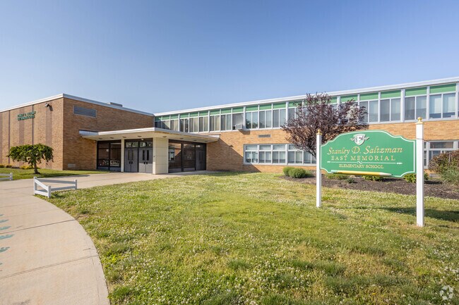 The Saltzman East Memorial School in North Massapequa serves students in grades K-5.