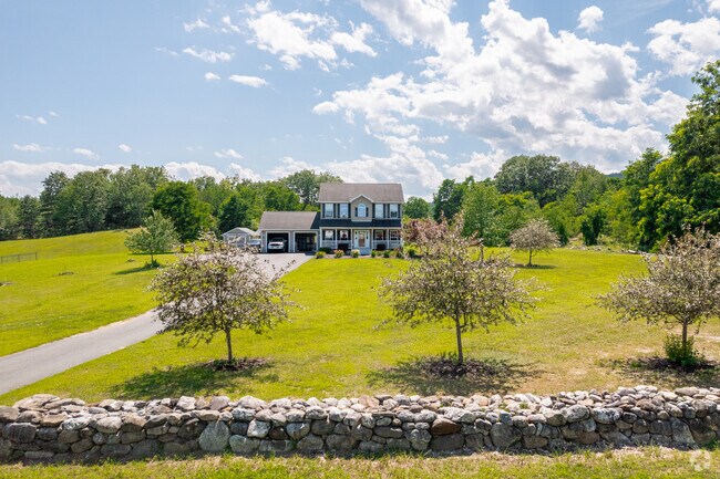 Plots of land in Westhampton tend to be demarcated by short, stone walls.