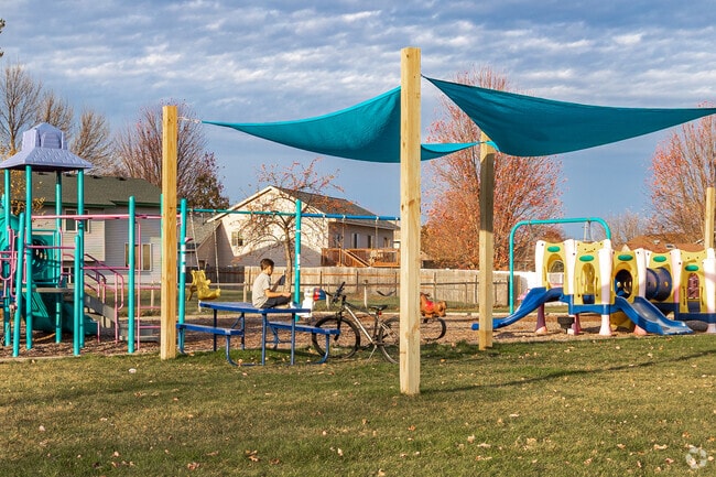 Friendly for all ages—Rum River Meadows Park in Isanti has equipment for toddlers and big kids alike.