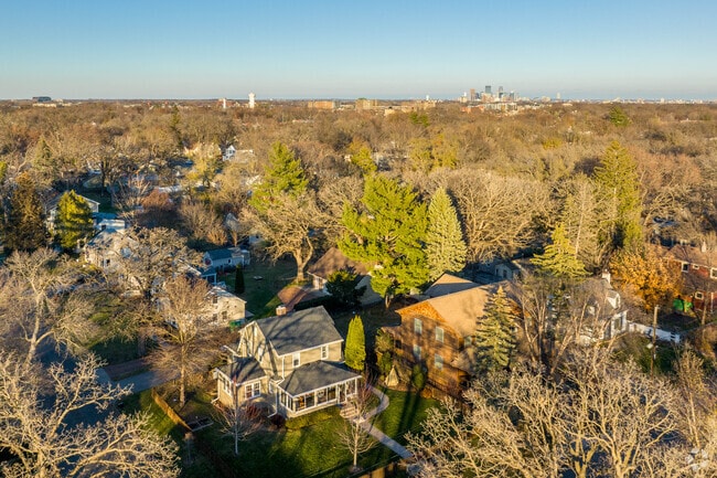 An aerial overview of the Creekside neighborhood.