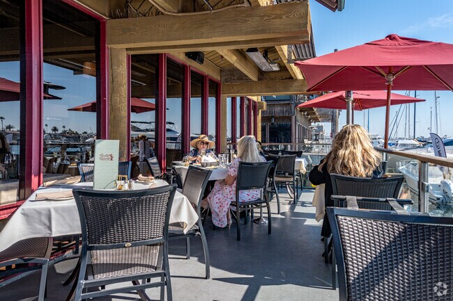 The Rusty Pelican in Newport Heights offers the freshest seafood.