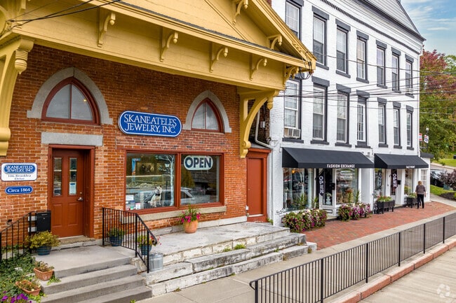 Limestone Plaza in Fayetteville includes the boyhood home of U.S. President Grover Cleveland.