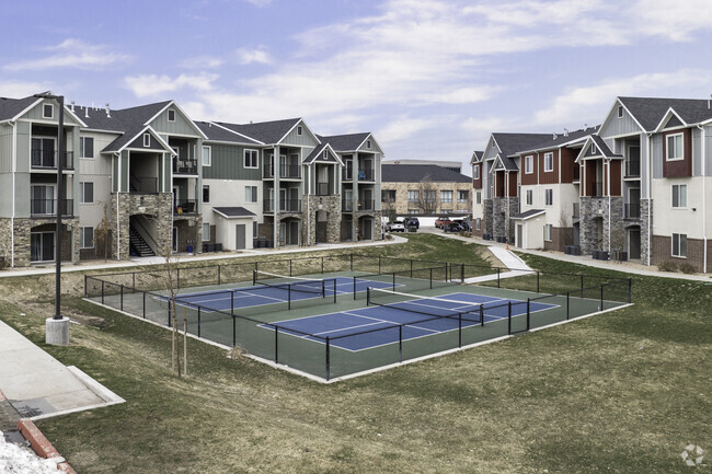 Some residents of apartment complexes in South Ogden can play pickleball with neighbors.