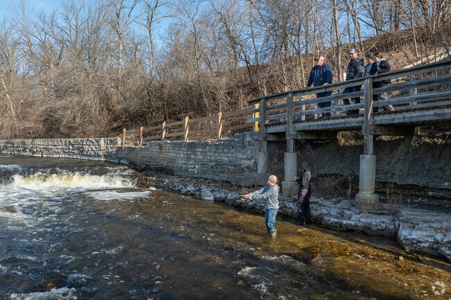 Locals in Hampton Heights can relax and enjoy the day fishing along the Milwaukee River.