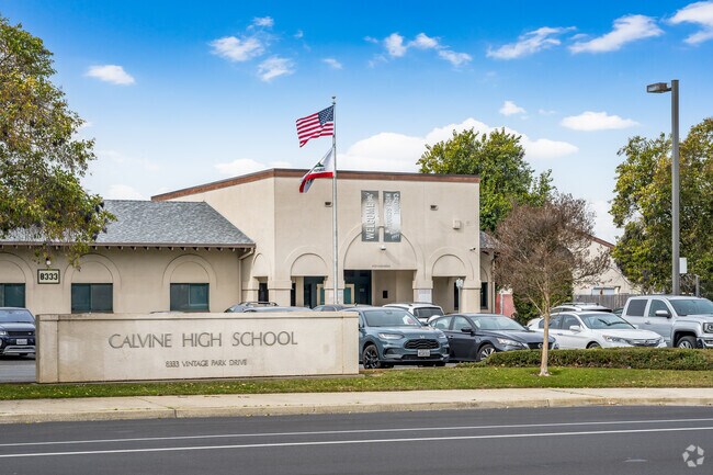 Calvin High School is a highly rated school in Vineyard.