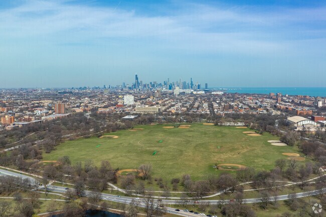 Washington Park has a huge green space with numerous sport fields for residents.