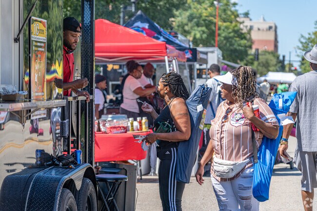 Come enjoy local food trucks all day long at the Love on the Lawn Festival near Providence.
