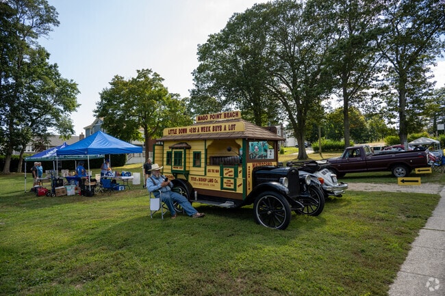 Car enthusiasts gather at the Niantic Main Street Car Cruise.