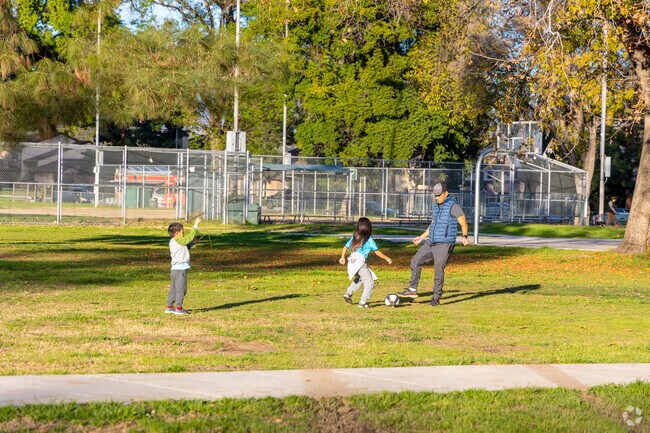 Bring a ball and play with the family at the Winnetka Park.