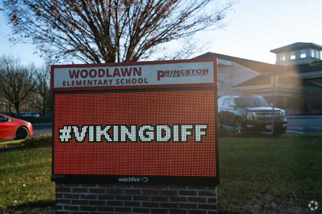 The school mascot is the Vikings here at the Woodlawn Elementary School.