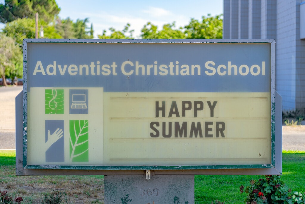 Important information can be displayed on the Adventist Christian School entrance sign.
