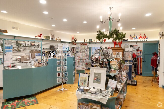 Locals and tourists can buy little knickknacks at the Gammelgården Museum of Scandia’s gift shop.