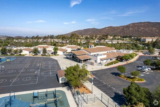 Poway Schools Creekside Elementary School Neighborhood View Aerial