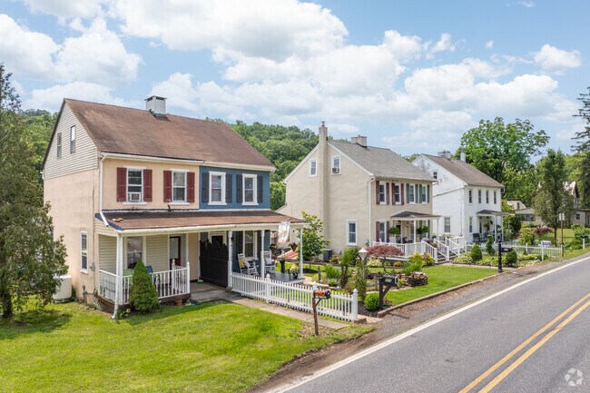 Historic Colonial-style homes date from the 1850s in Douglass.
