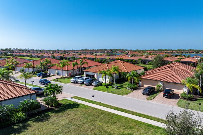 South Naples includes private gated communities with Mediterranean style homes.