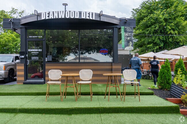 For food or fun, Deanwood Deli's charming outdoor seating is inviting to all.