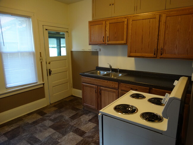 Kitchen with View of Door Entrance