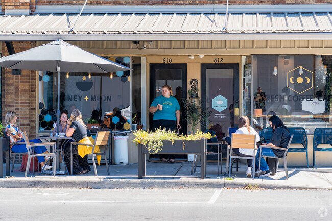 Honey Moon Coffee has a rotating menu of seasonal or classic caffeinated beverages.