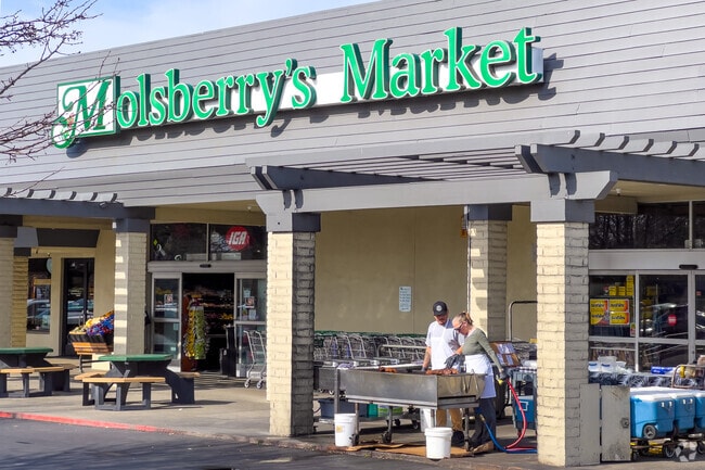 Fountaingrove shoppers can get fresh grilled food at the local market.