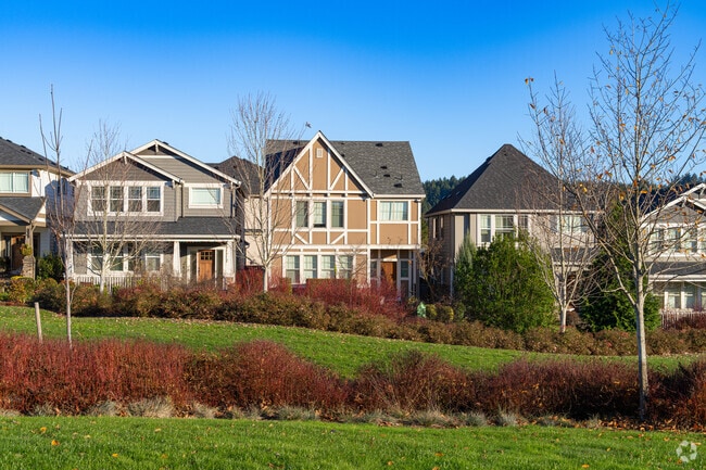You’ll find newly-built traditional homes with Craftsman and Tudor facades in River Terrace.