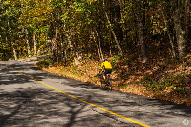 Take a bike ride along the scenic tree filled streets of East Douglas.