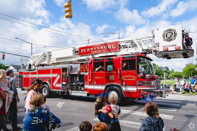 The Memorial Day Parade in Perrysburg shows off the beautiful bright fire trucks.