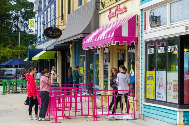 Colorful storefronts brighten East Troy’s business district.