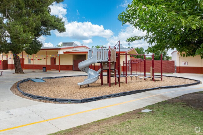 Richgrove Elementary School provides several areas for students to play and relax between class.