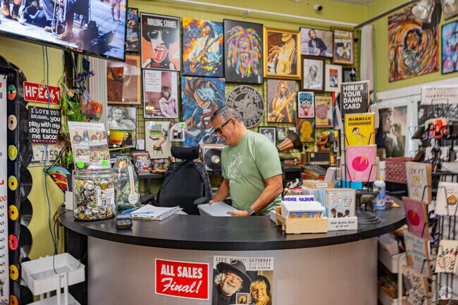 Enjoy a piece of music history at Rasta-Cowboy Records.