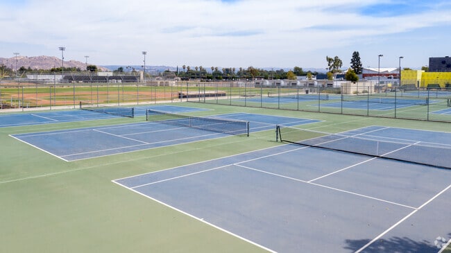 The Tennis Court facility is large at Rubidoux High School.