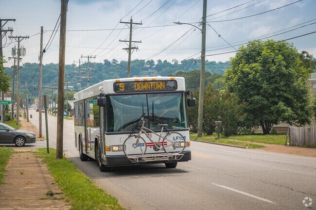 Take advantage of the public transportation which stops for Highland Park residents.