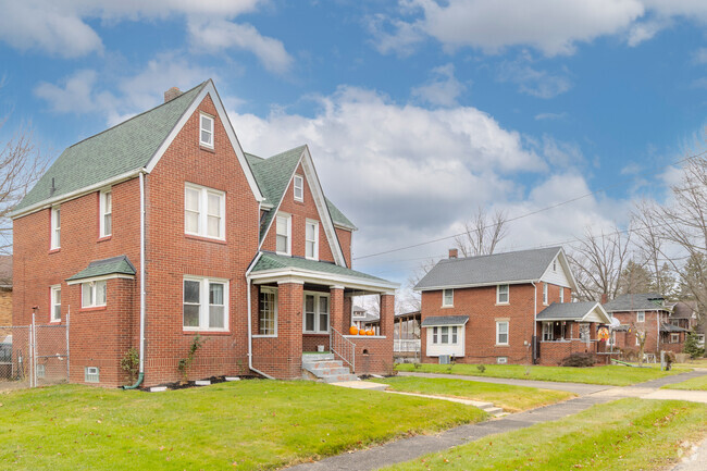 Brick homes line the streets in the North End neighborhood.
