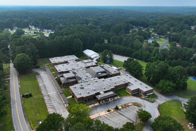 An aerial context shot of E.W. Elementary shows a campus fitting for its near 600 students.