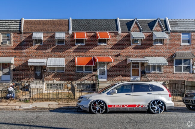 Brick Rowhomes line most of the streets in the Holmesburg neighborhood.