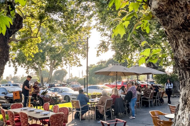 Live music plays on the patio of Rancho Cucamonga's Sycamore Inn.
