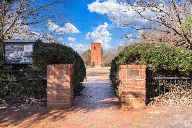 Whittier Mill Village's park preserves the neighborhood's historical roots & mill-town charm