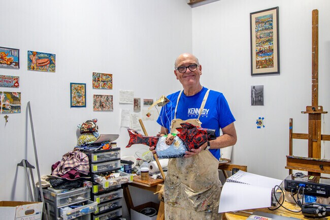 Artists like Mark P. Fischer are essential to Jingletown's art scene.