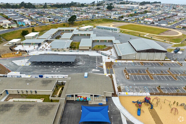 Daly City's Fernando Rivera Intermediate School features extensive sports fields and tracks.