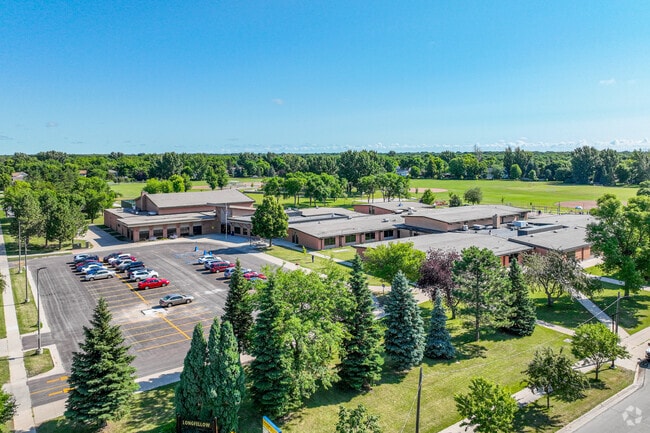 View of Longfellow Elementary School showing the lush surrounding.