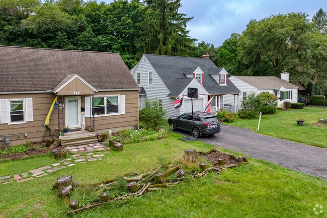 Small ranch style and Cape Cod homes are common in some areas of DeWitt.