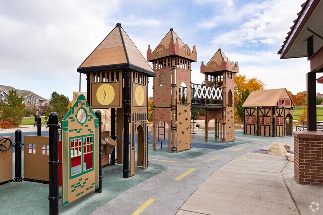 Kids love the medieval-themed playground at Westminster Center Park in Hyland Greens.