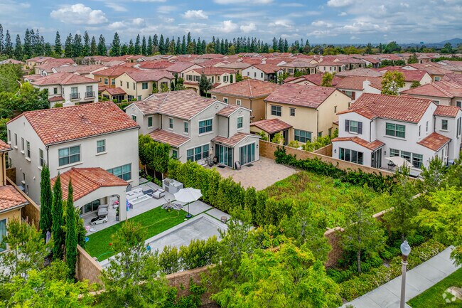 Mediterranean accents are very common on homes throughout the neighborhood.