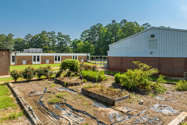 Rowland Elementary School has an extensive garden area.