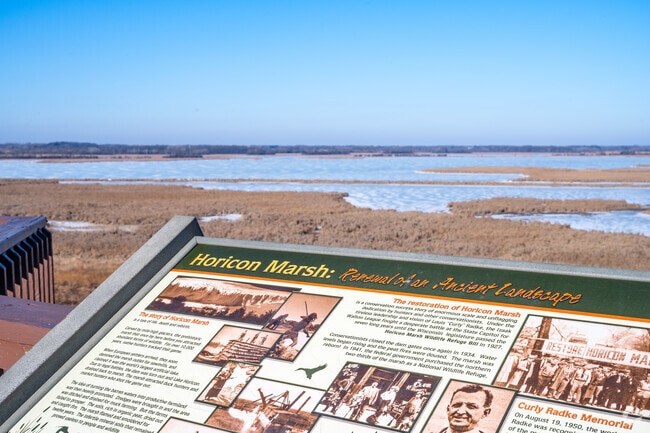 The overlook at the scenic Horicon National Wildlife Refuge is a short drive from Beaver Dam.