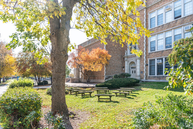 Jamieson Elementary has picnic seating for students and staff to utilize in warmer months.