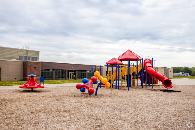 Take a break from  learning and enjoy the playground at Heritage Elementary.