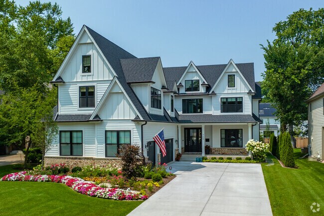 Newer custom homes in North Downtown Naperville offer plenty of living and yard space.