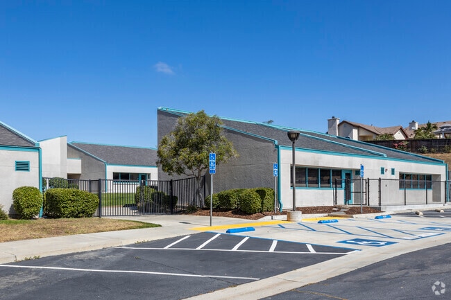 The entrance to classrooms of the Live Oak Elementary School in Fallbrook.
