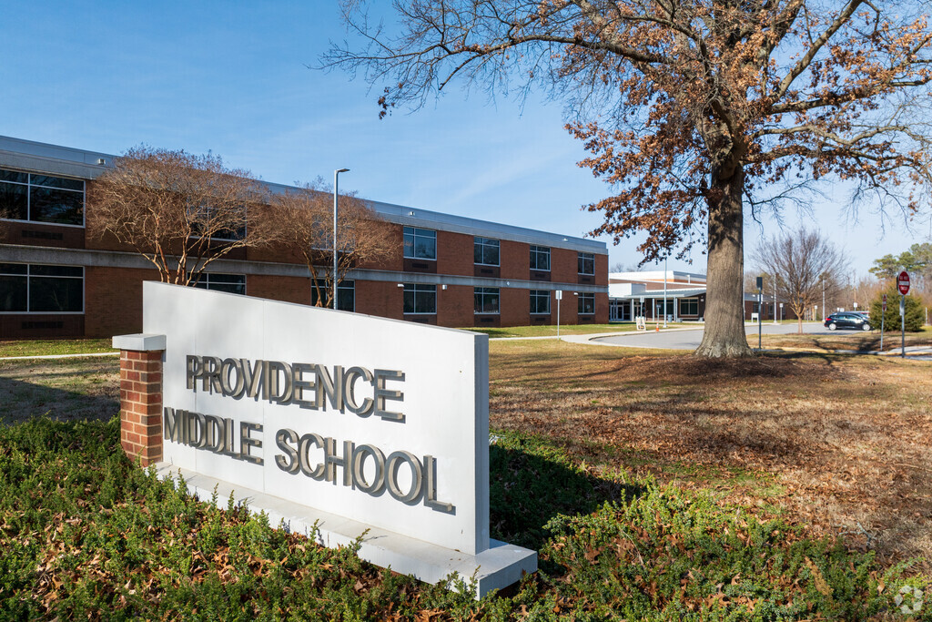 The entrance to Providence Middle School.